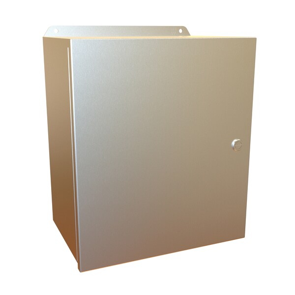 Hammond 1/4 Turn Latch Electrical Enclosures, 14 in H, 8 in D, 12 in W, NEMA 4X, 316 Stainless Steel EJ14128S16 - main